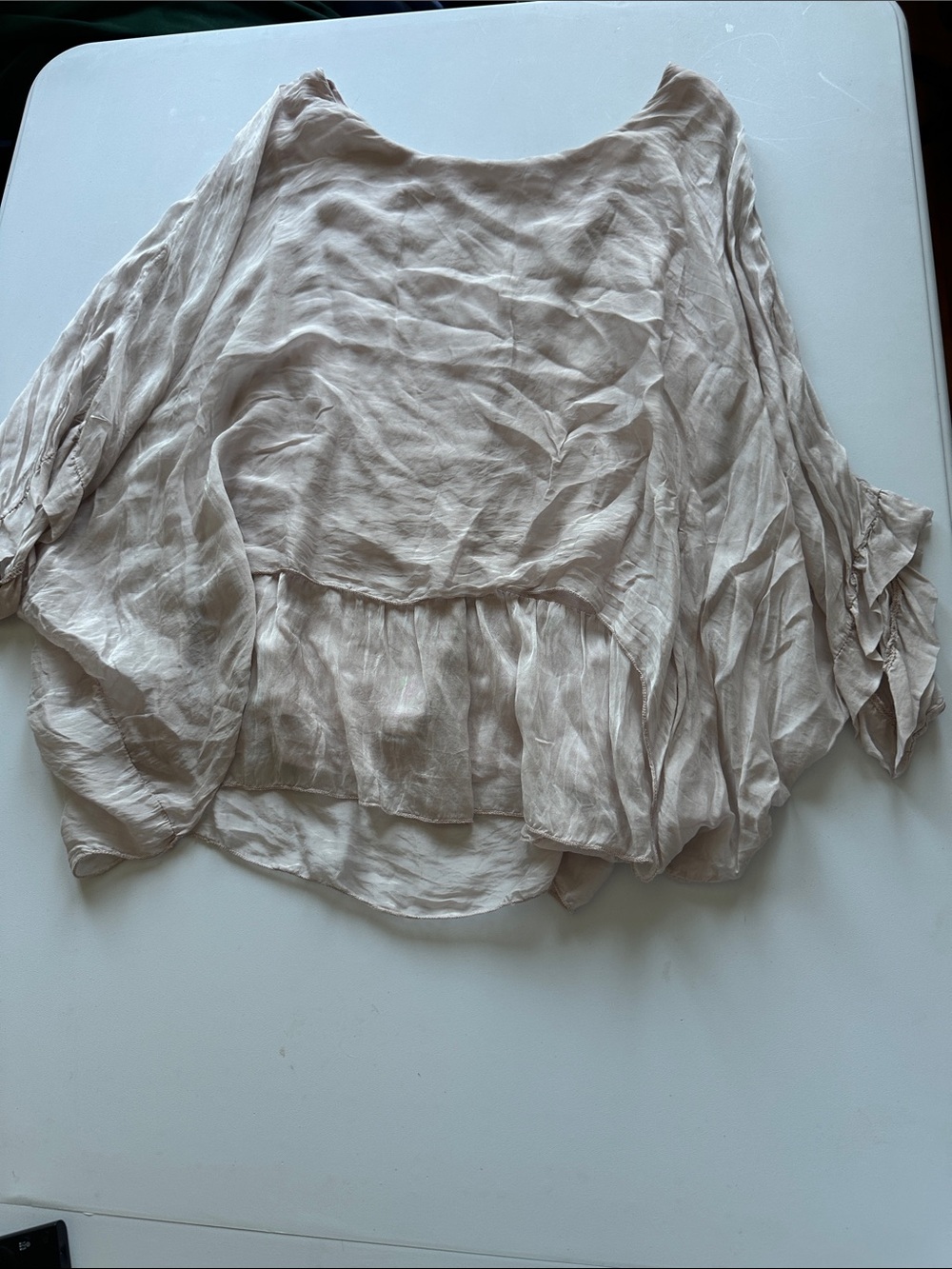 Lightweight Sheer Blouse in Soft Beige